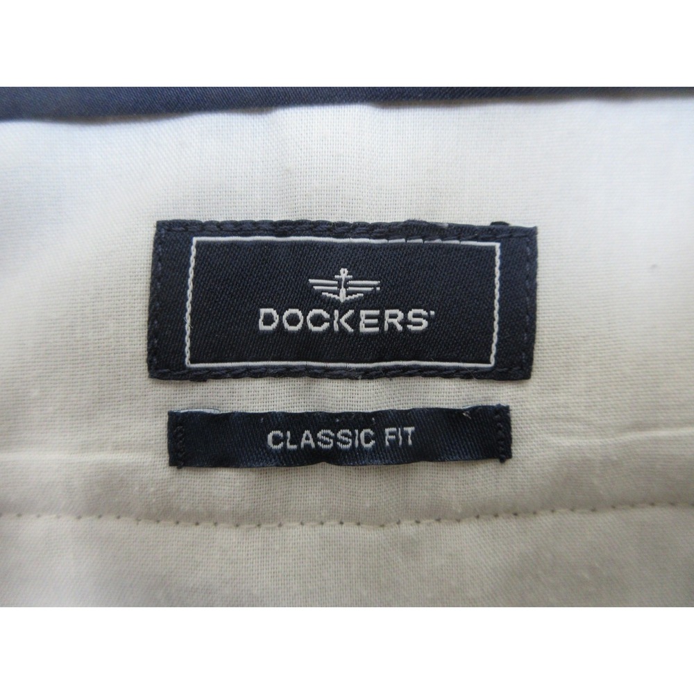 Dockers Pleated Khaki Chino Pants Mens 32x32 Beige Classic Fit Cotton Casual - Picture 8 of 16